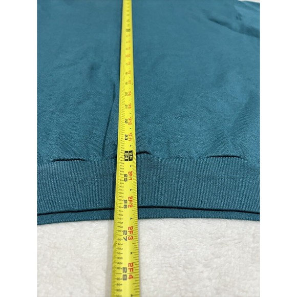 Vintage 90s Green Blank Sweatshirt Crewneck Faded Heavyweight Men’s Size Large - Picture 9 of 11